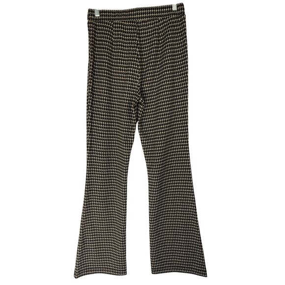 NWT Anthropologie Sanctuary Brown Ivory Houndstooth Casual Knit Flare - Picture 5 of 11